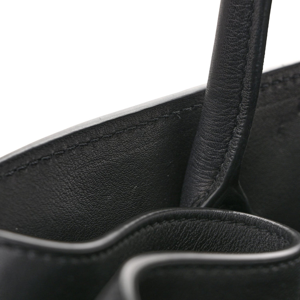 Polished Saddle Calfskin Soft Margaux 17 Black