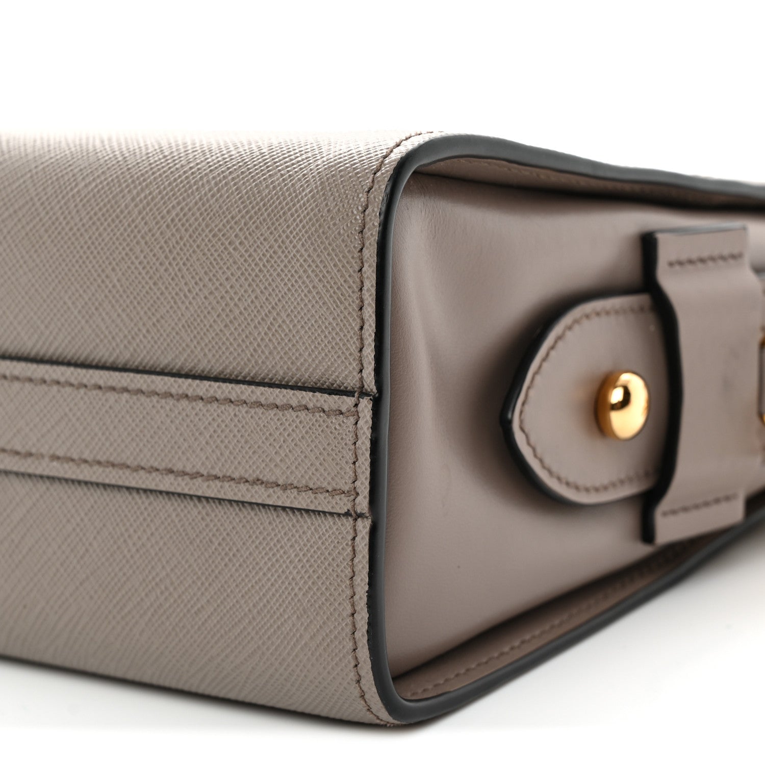 Saffiano Calfskin Esplanade Crossbody Bag Argilla