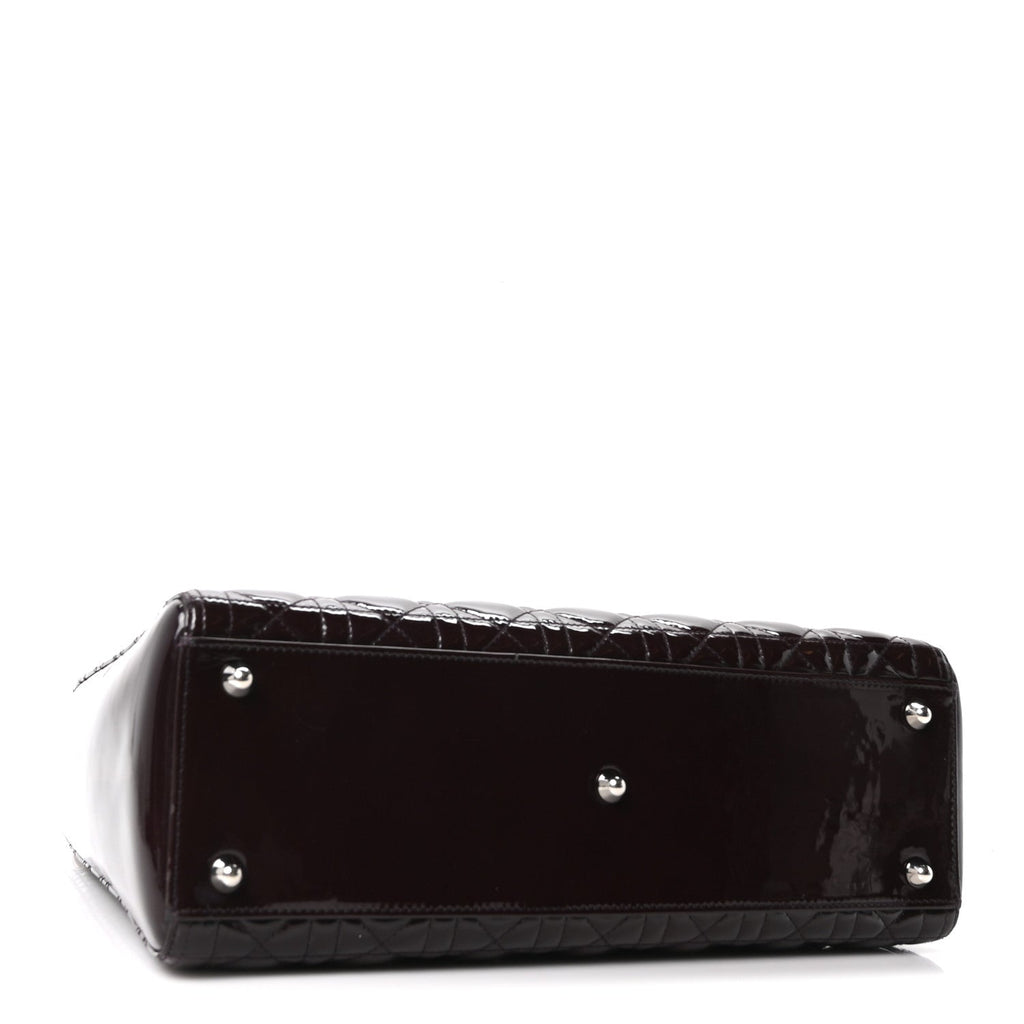 Patent Cannage Large Lady Dior Violet Purple