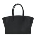 Grained Calfskin Marlo 12 Tote Bag Black