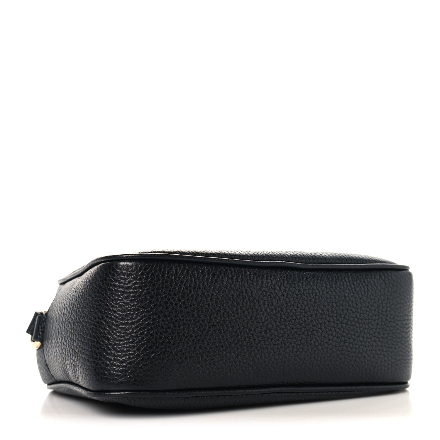 Pebbled Calfskin Small Soho Disco Bag Black