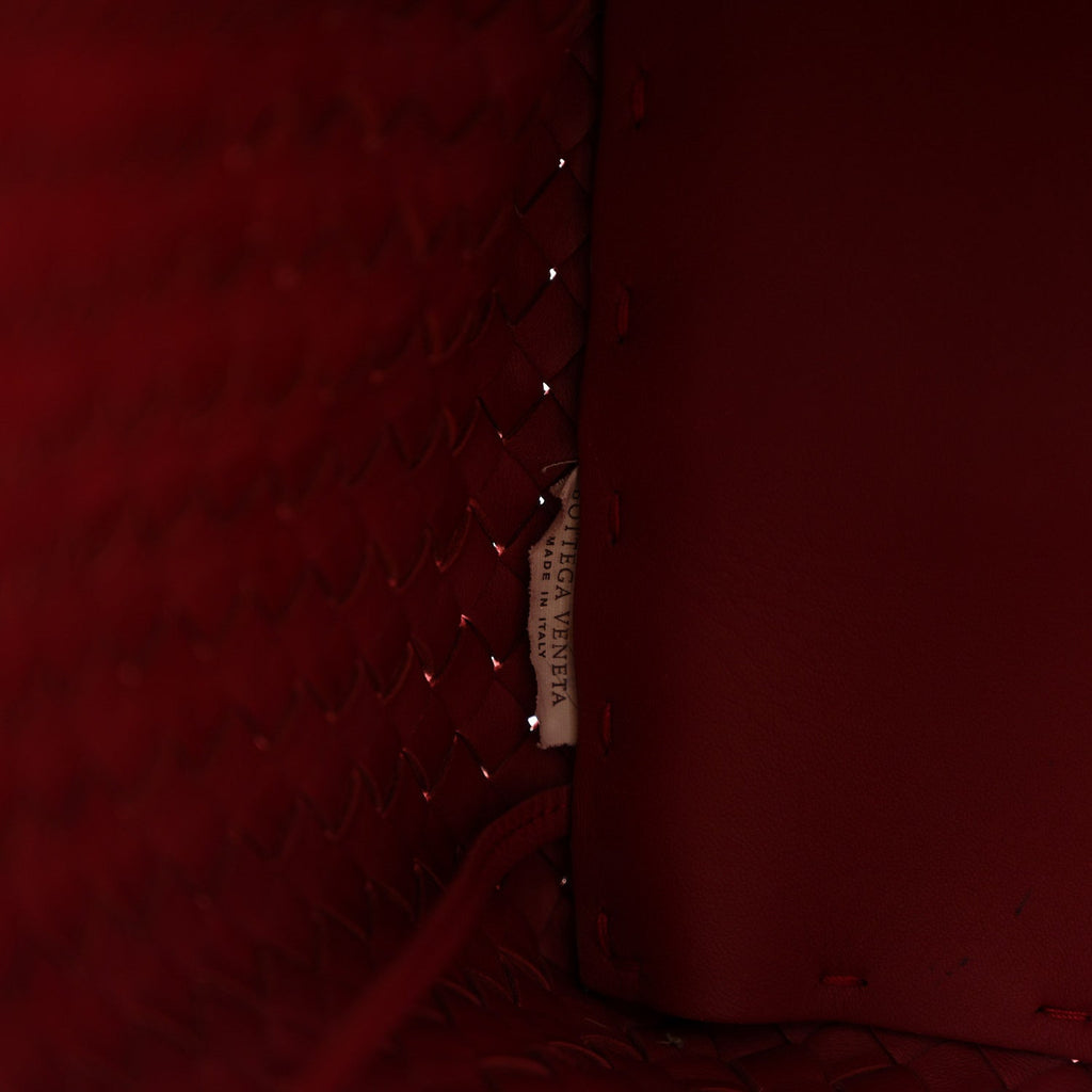 Lambskin Intreccio Medium Cabat Rust