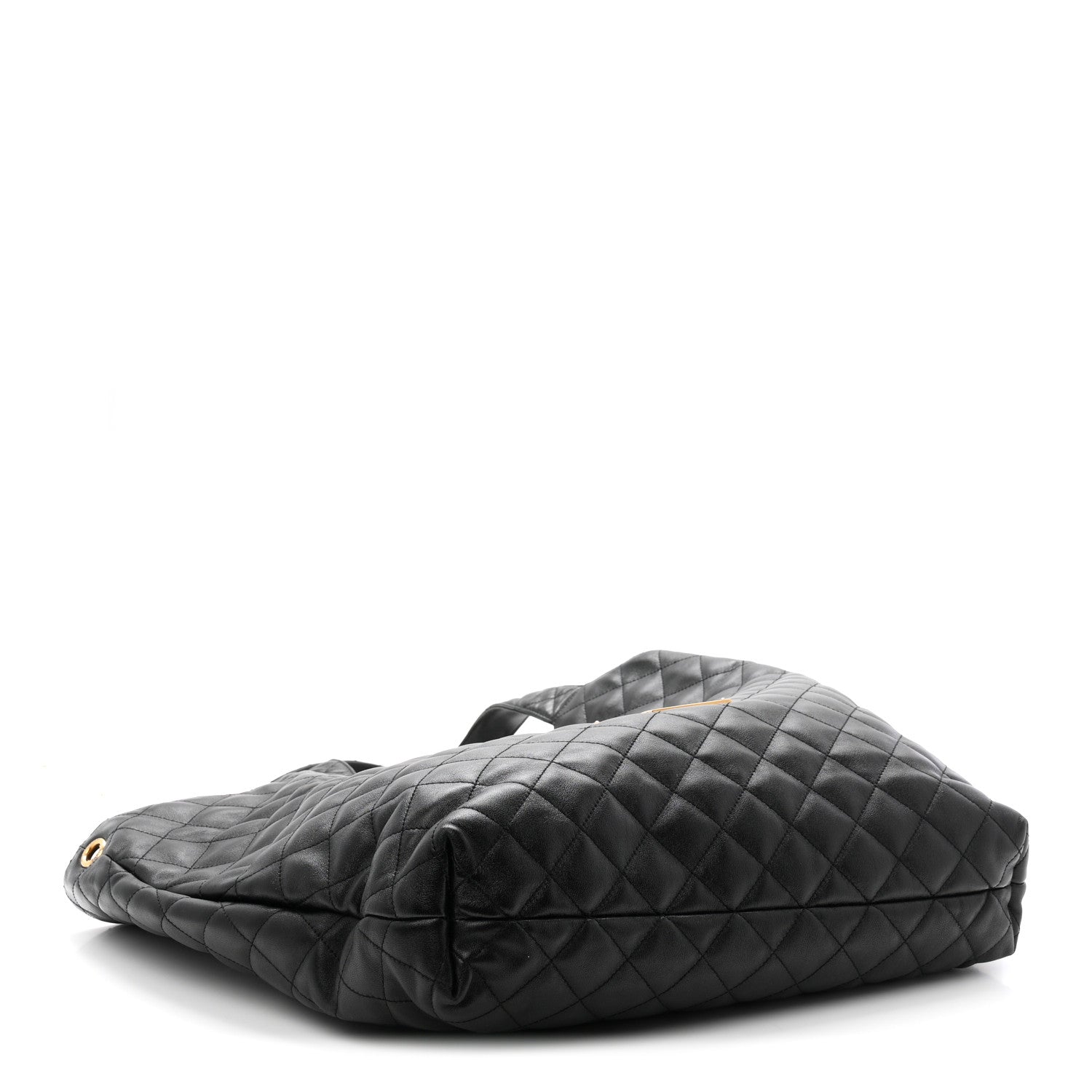 Lambskin Quilted Maxi Icare Shopping Tote Black
