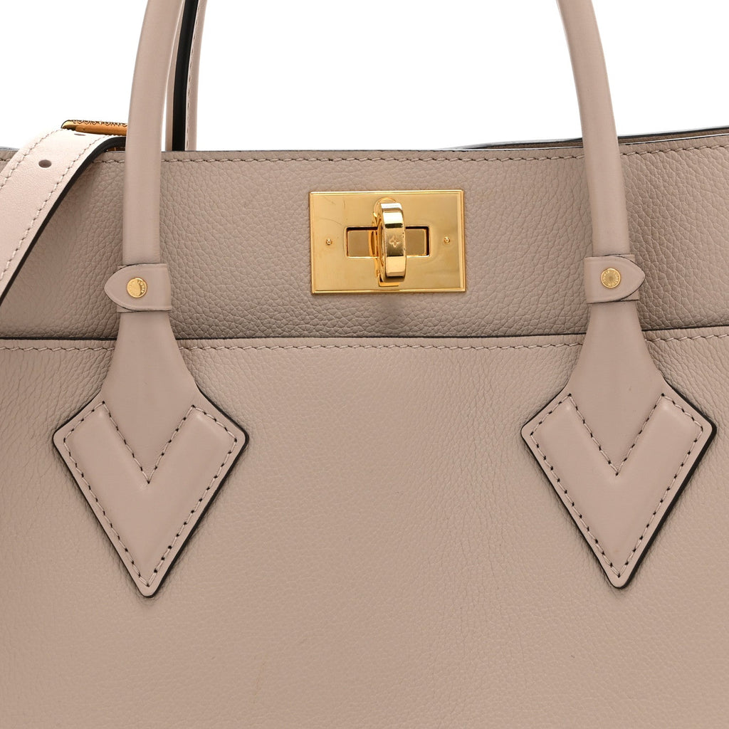 Calfskin Monogram On My Side MM Greige