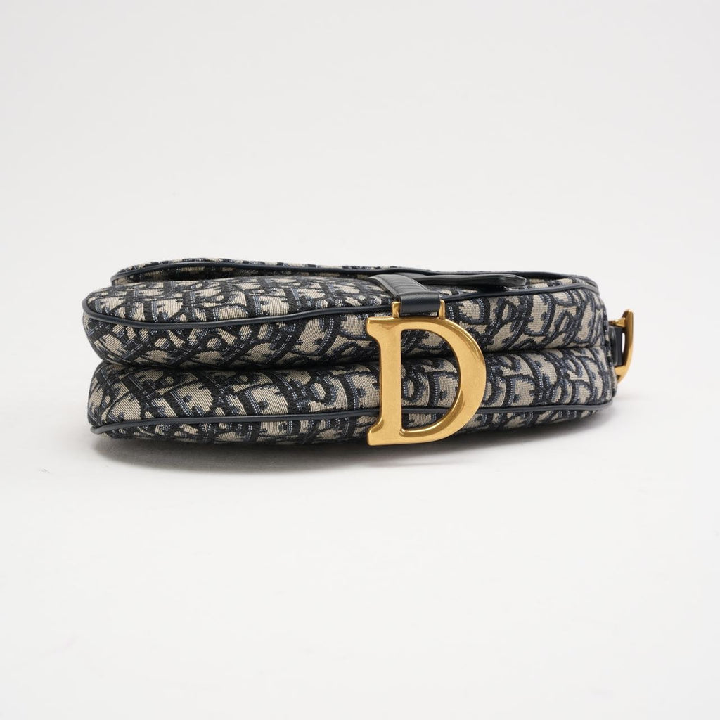 Dior Saddle Medium Canvas Blue / White 2020