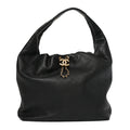 Calfskin Quilted Small Maxi Hobo Black