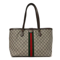 GG Supreme Monogram Medium Ophidia Shopping Tote Brown