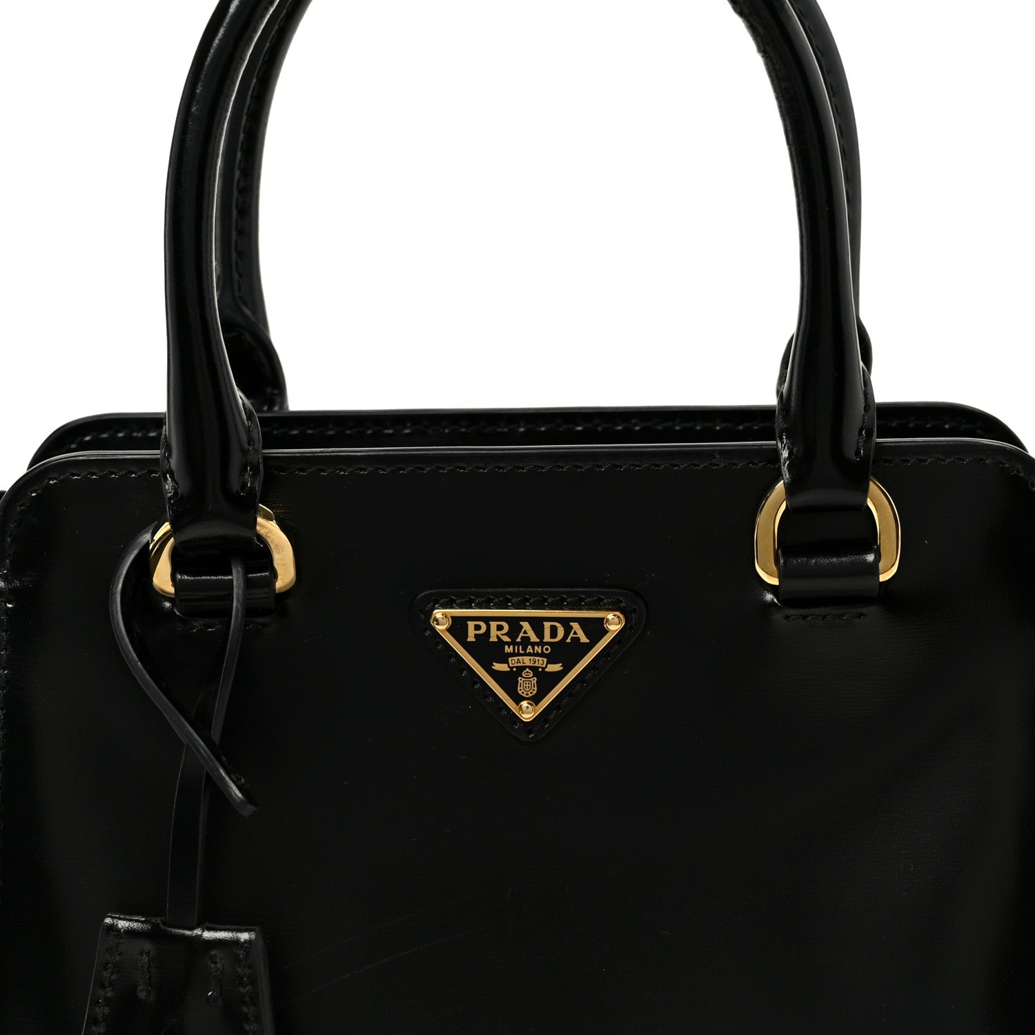 Brushed Calfskin Mini Zippered Crossbody Tote Black