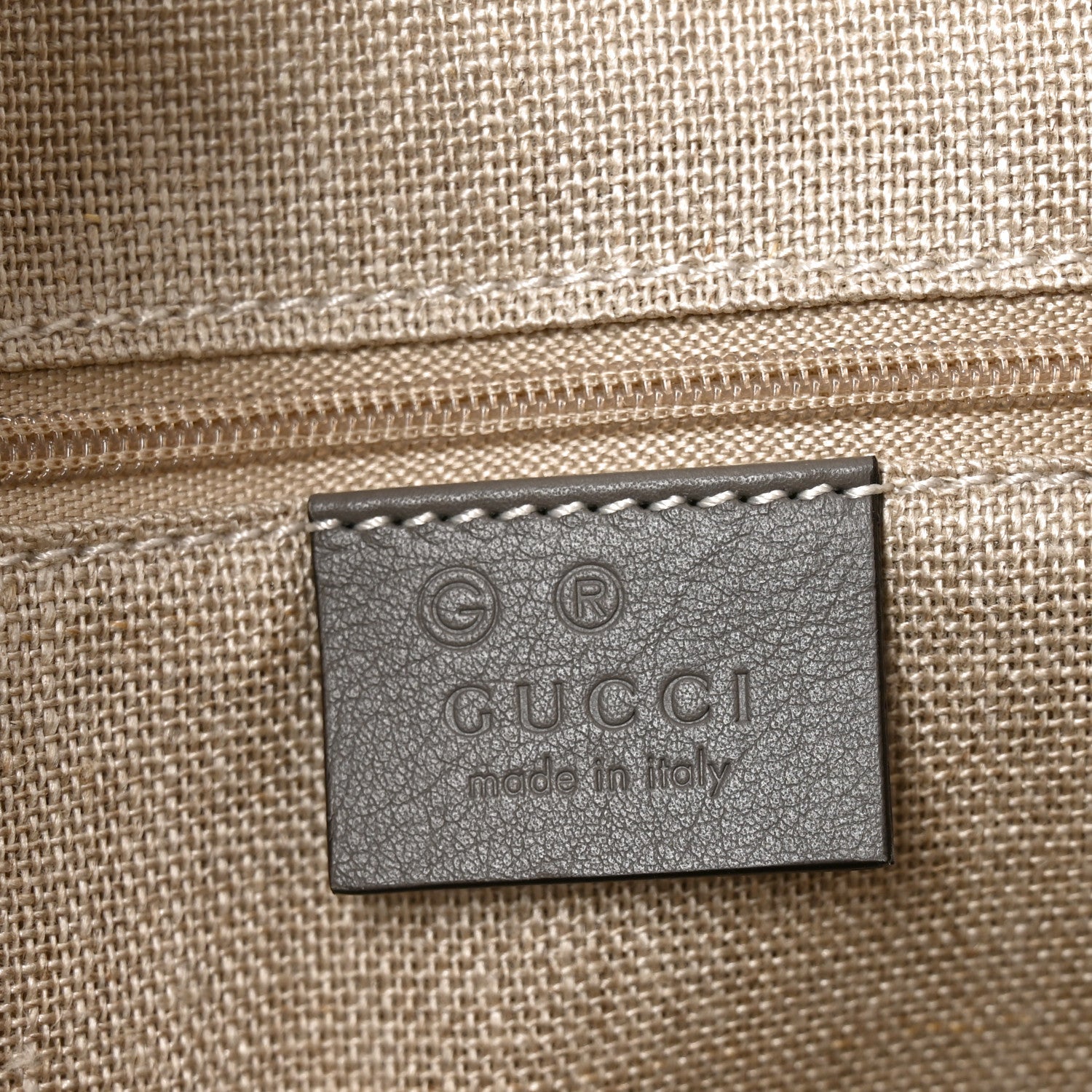 Soft Microguccissima Small Zippered Satchel Loess
