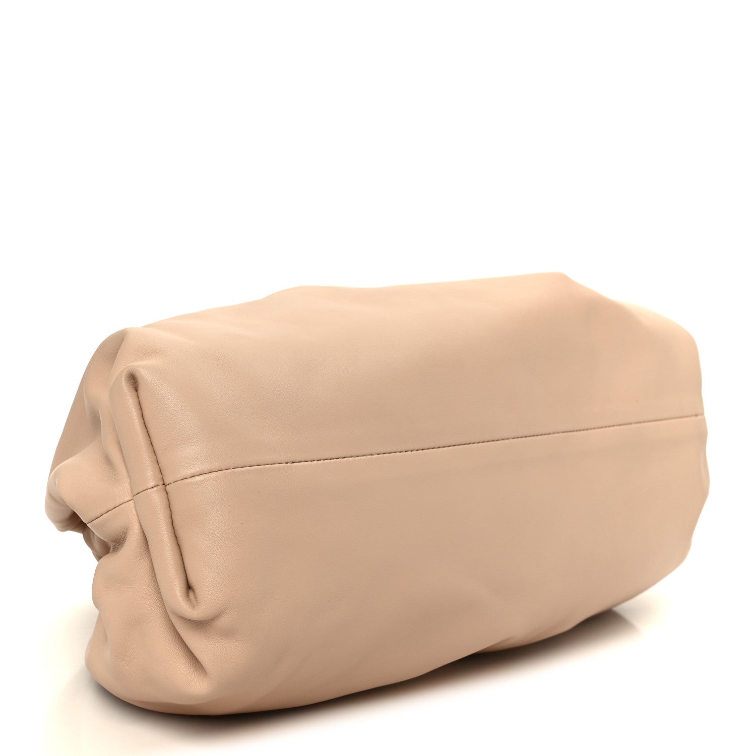 Smooth Butter Calf The Pouch Oversized Clutch Nude