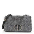 Tweed Macrocannage Medium Caro Bag Black