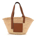 Raffia Basket Tote Bag Natural Tan