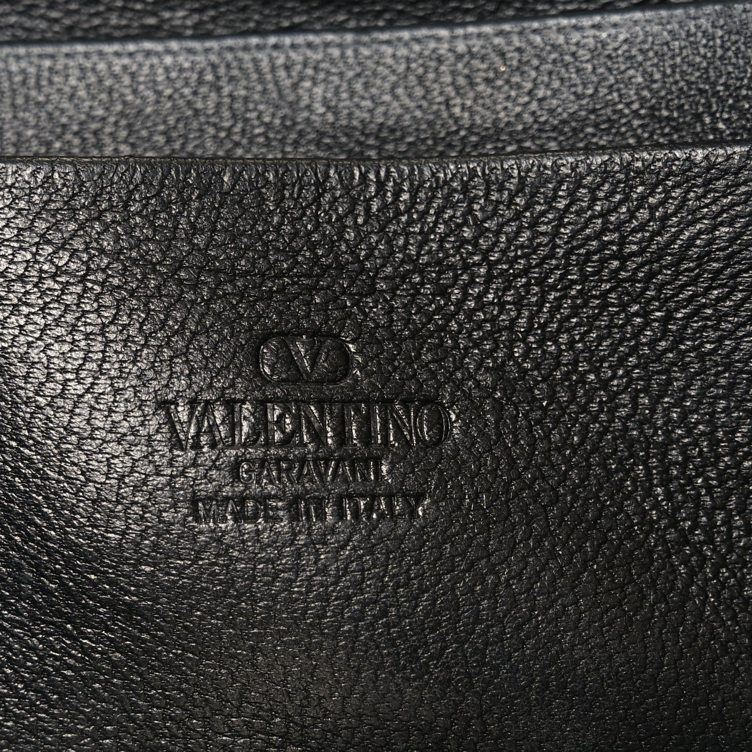Grainy Calfskin Mini Rockstud Shopping Bag Black