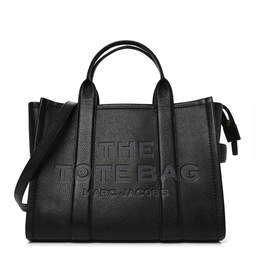 Grained Calfskin Medium The Tote Bag Black