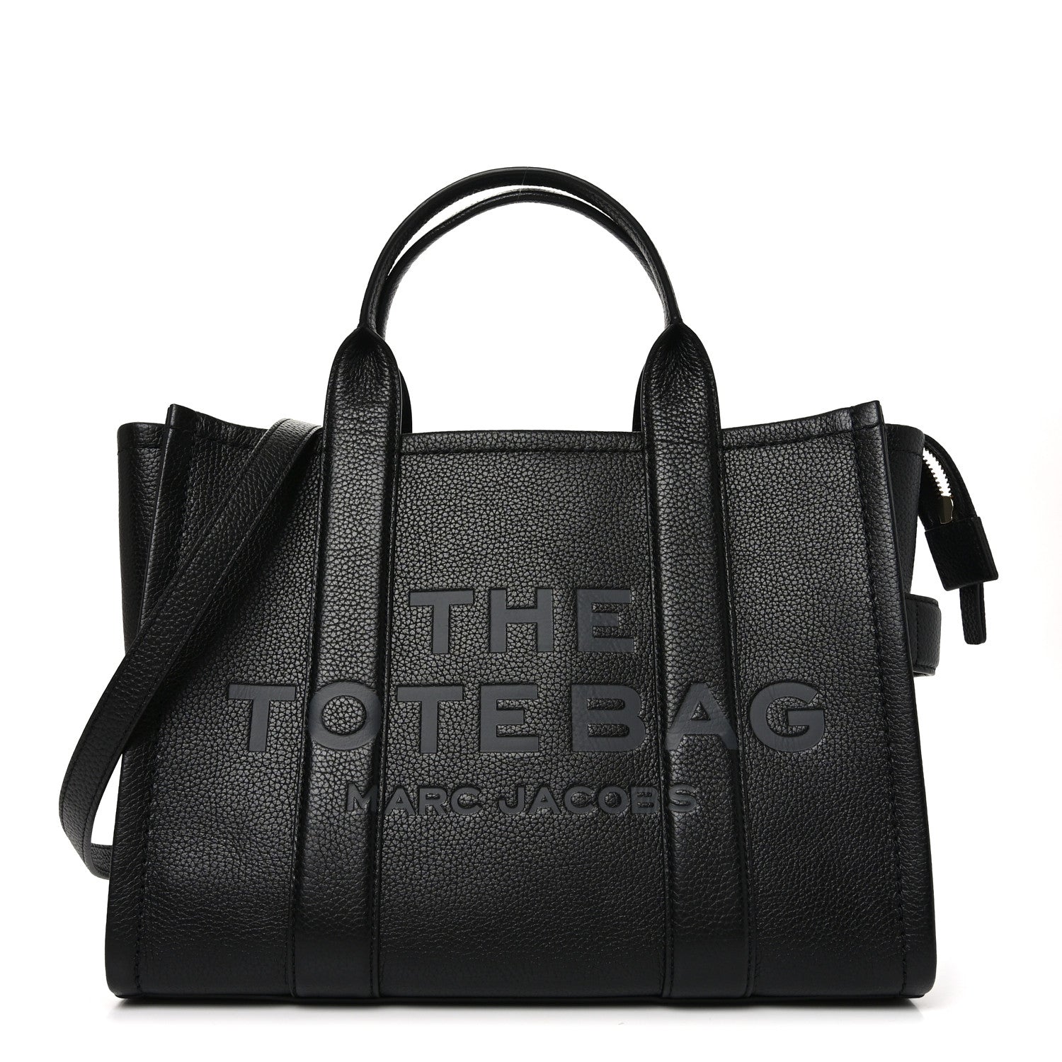 Grained Calfskin Medium The Tote Bag Black