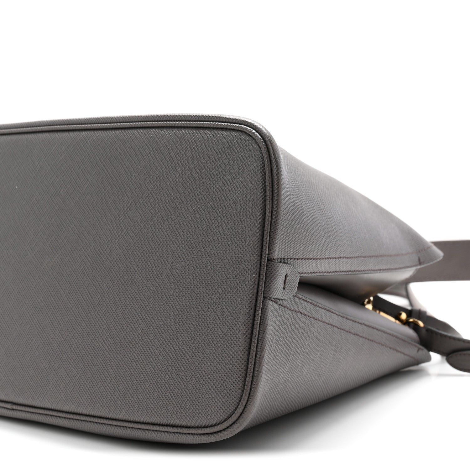Saffiano Cuir Calfskin Matinee Tote Fumo Black