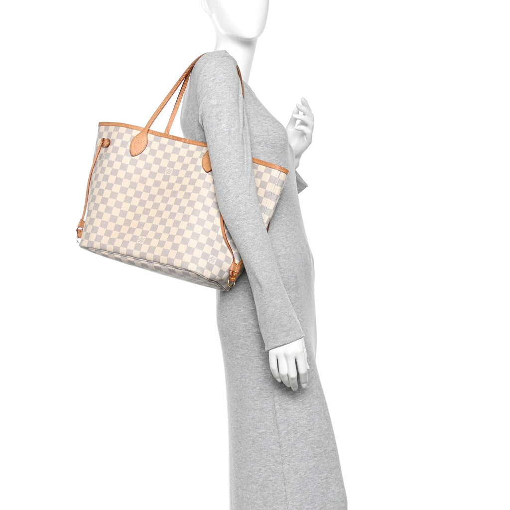 Damier Azur Neo Neverfull MM Rose Ballerine