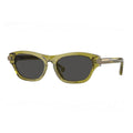 Burberry Sunglasses Geometric Full Rim, Green Frame and Dark Grey Lens BE4430U411887