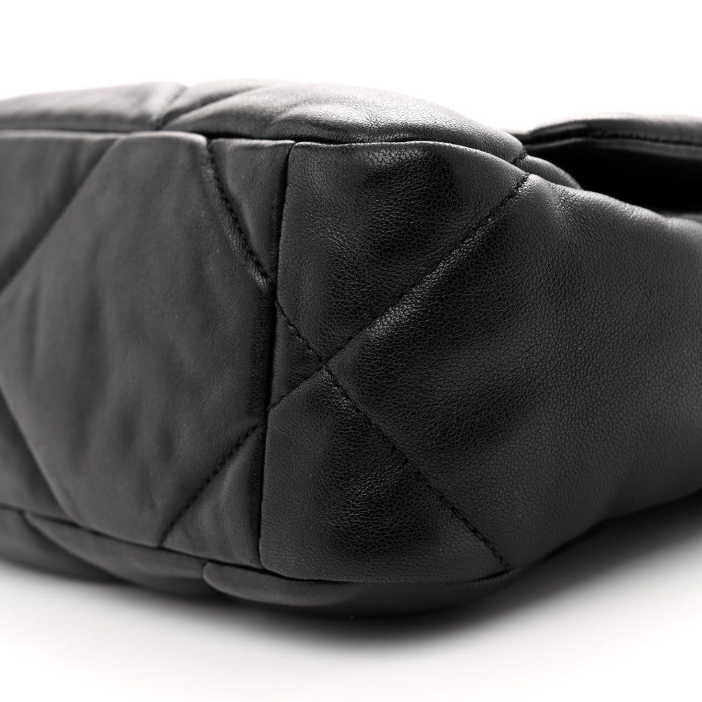 Lambskin Quilted Medium Chanel 19 Flap Black