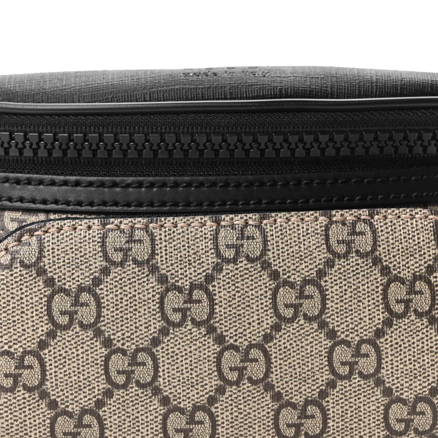 GG Supreme Monogram Belt Bag Black