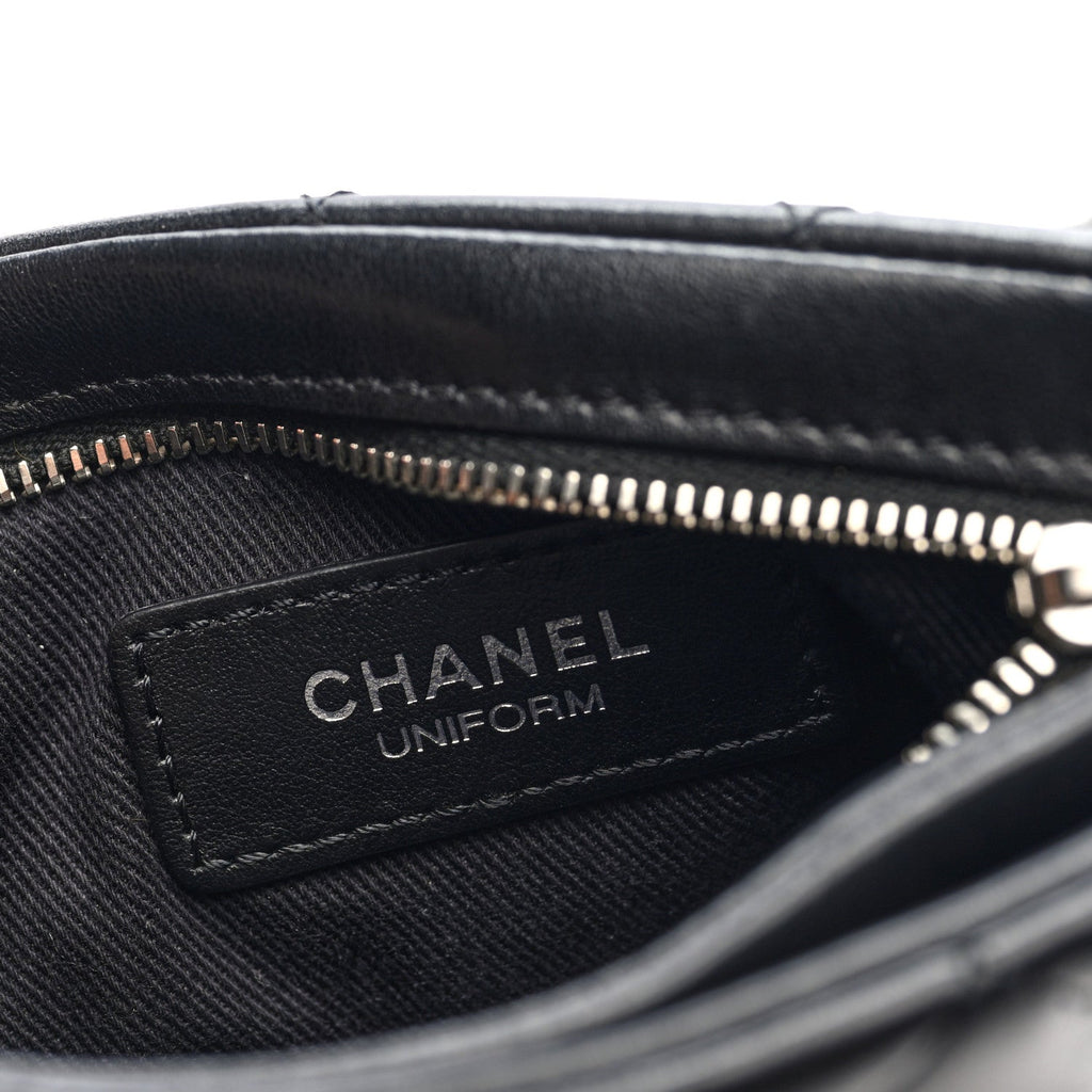Lambskin Quilted Crossbody Bag Black
