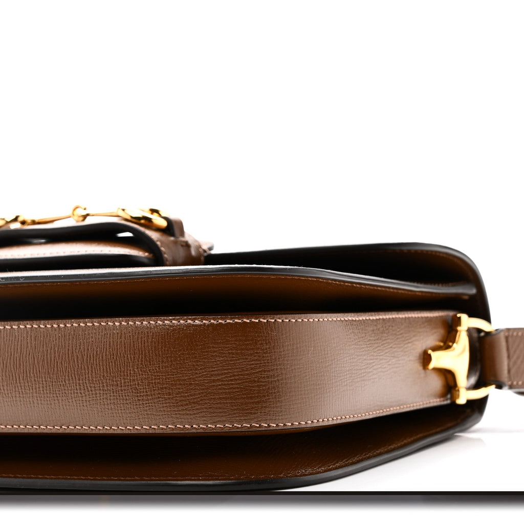 Azalea Calfskin Horsebit 1955 Shoulder Bag  Brown Sugar