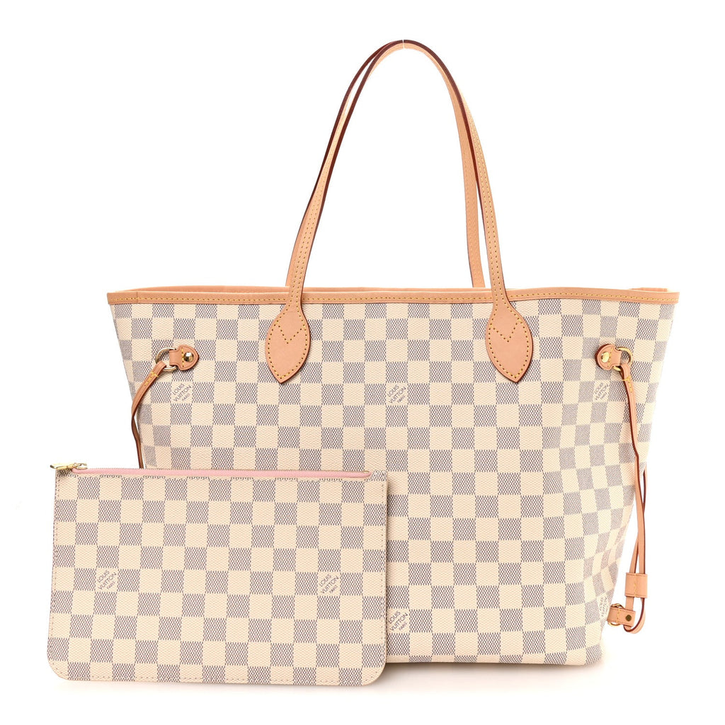Damier Azur Neo Neverfull MM Rose Ballerine