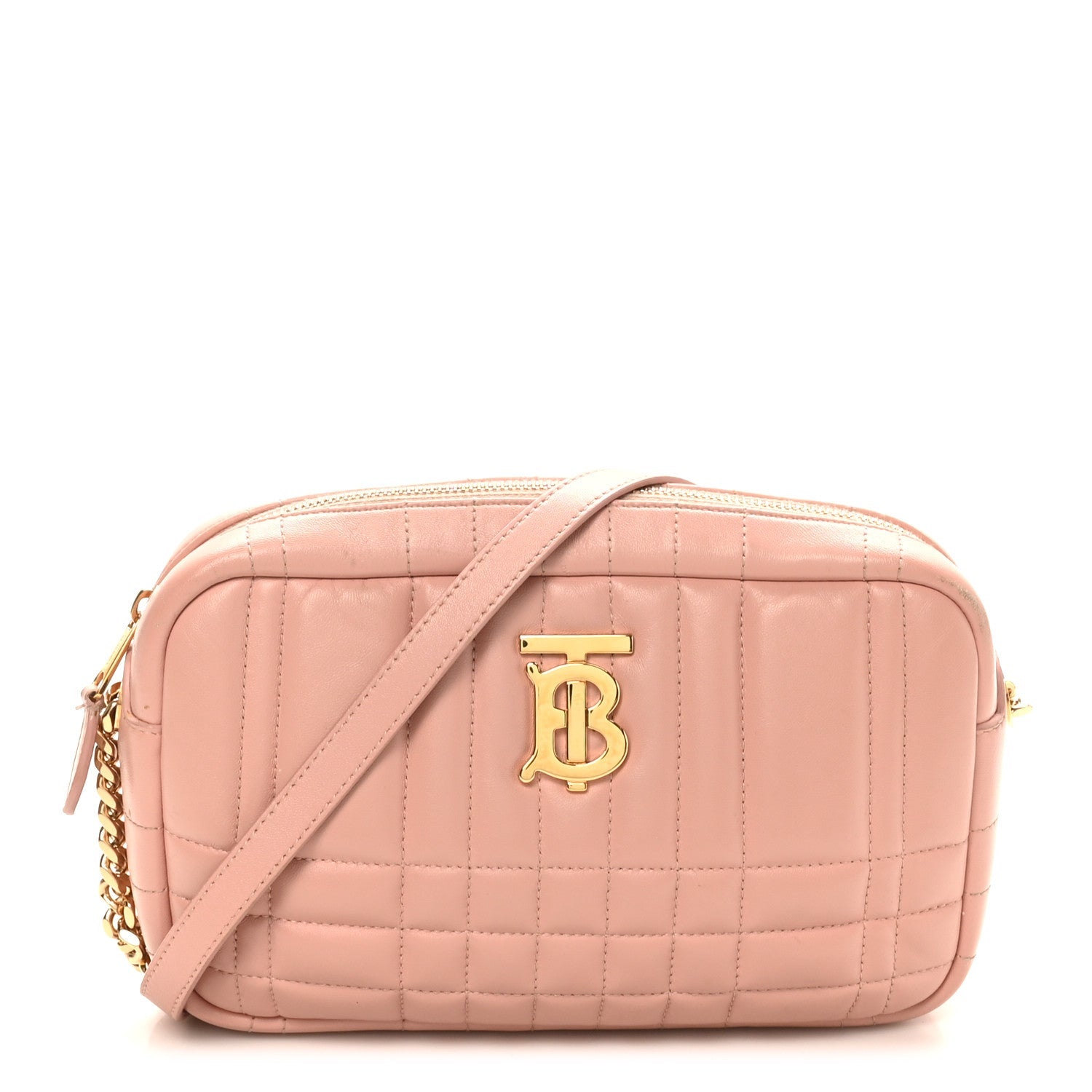 Calfskin Quilted Small Lola Camera Bag  Dusty Pink