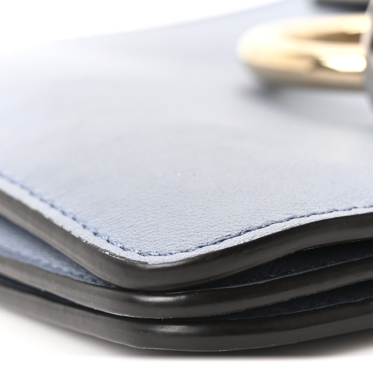Suede Calfskin Mini Faye Bracelet Bag Washed Blue
