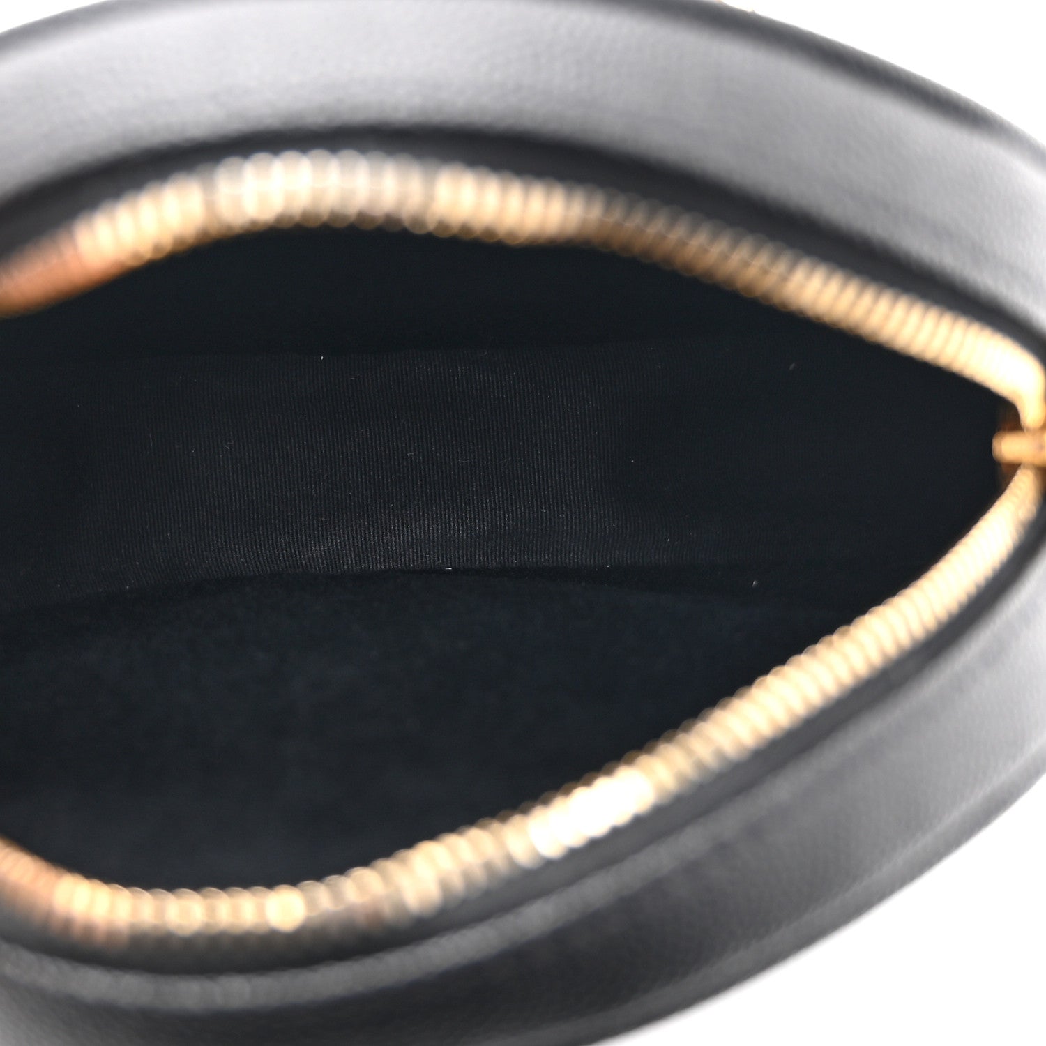Grain De Poudre Matelasse Chevron Quilted Round Vinyle Camera Bag Black