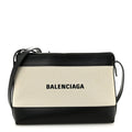 Cotton Canvas Pochette Crossbody Bag Black