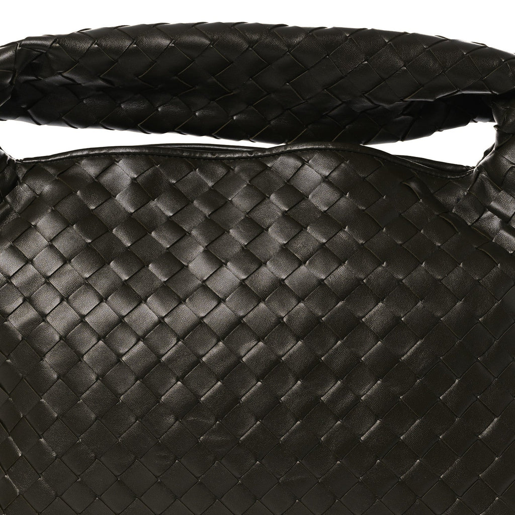 Calfskin Intrecciato Small Hop Kaki