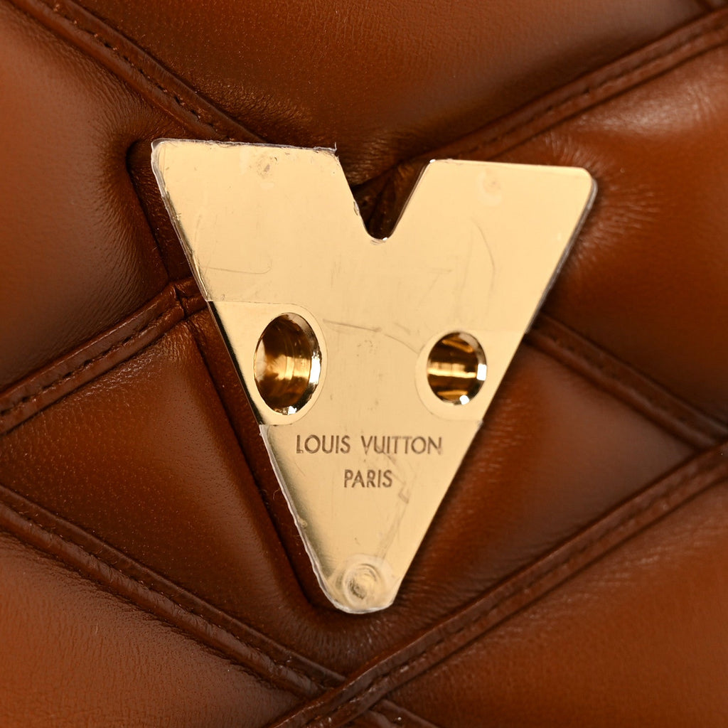 Lambskin Malletage Top Handle GO-14 MM Tan