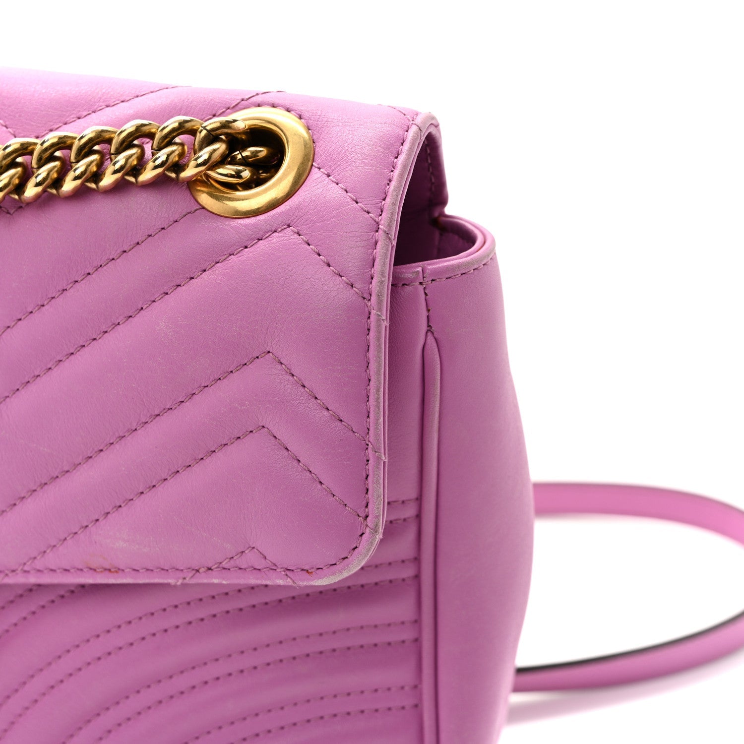 Calfskin Matelasse Medium GG Marmont Shoulder Bag Candy Mousse