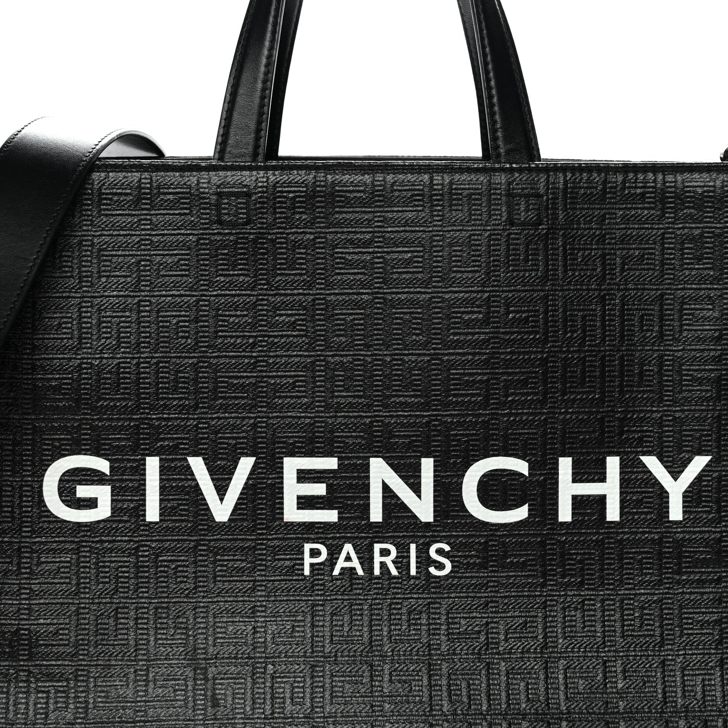 4G Coated Canvas Logo Medium G Tote Black