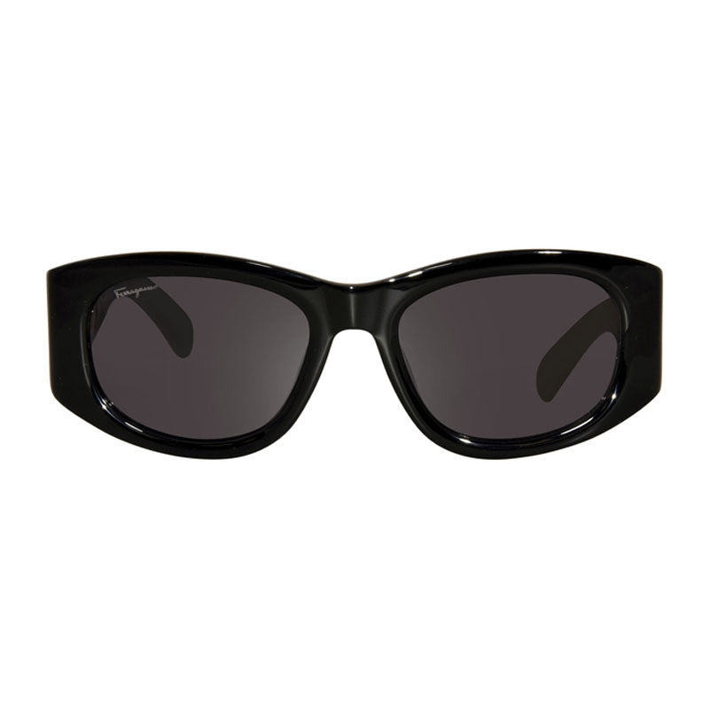Salvatore Ferragamo Sunglasses Square Full Rim, Black Frame and Smoke Lens SF1082S001