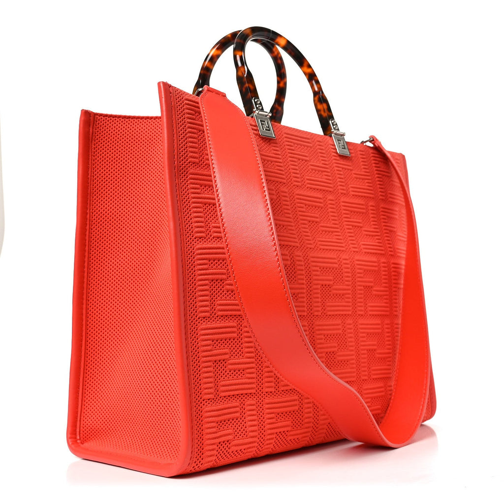 Technical Fabric Plexiglass FF Medium Fendi Sunshine Shopper Tote Tulipano