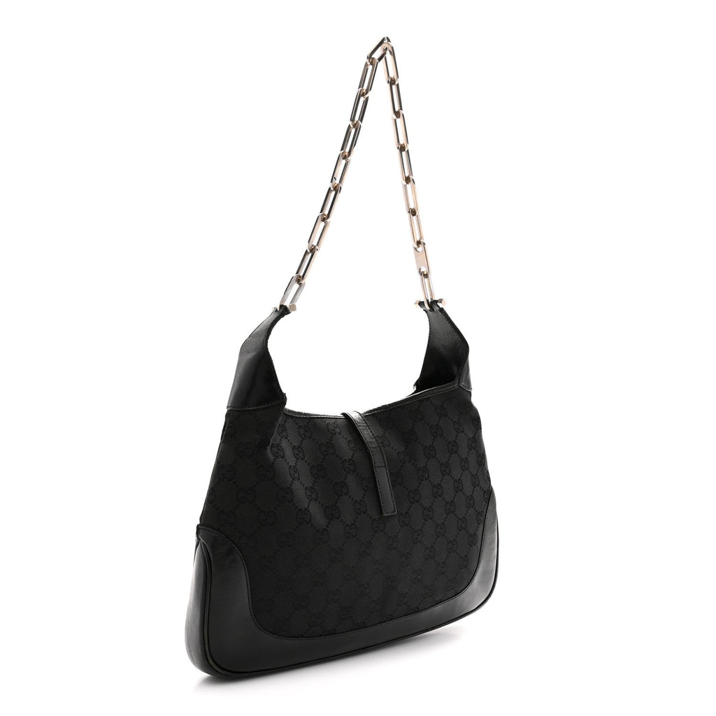 Monogram Jackie O Chain Hobo Black