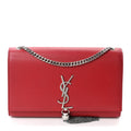 Grain De Poudre Medium Classic Monogram Kate Tassel Satchel Rouge Eros