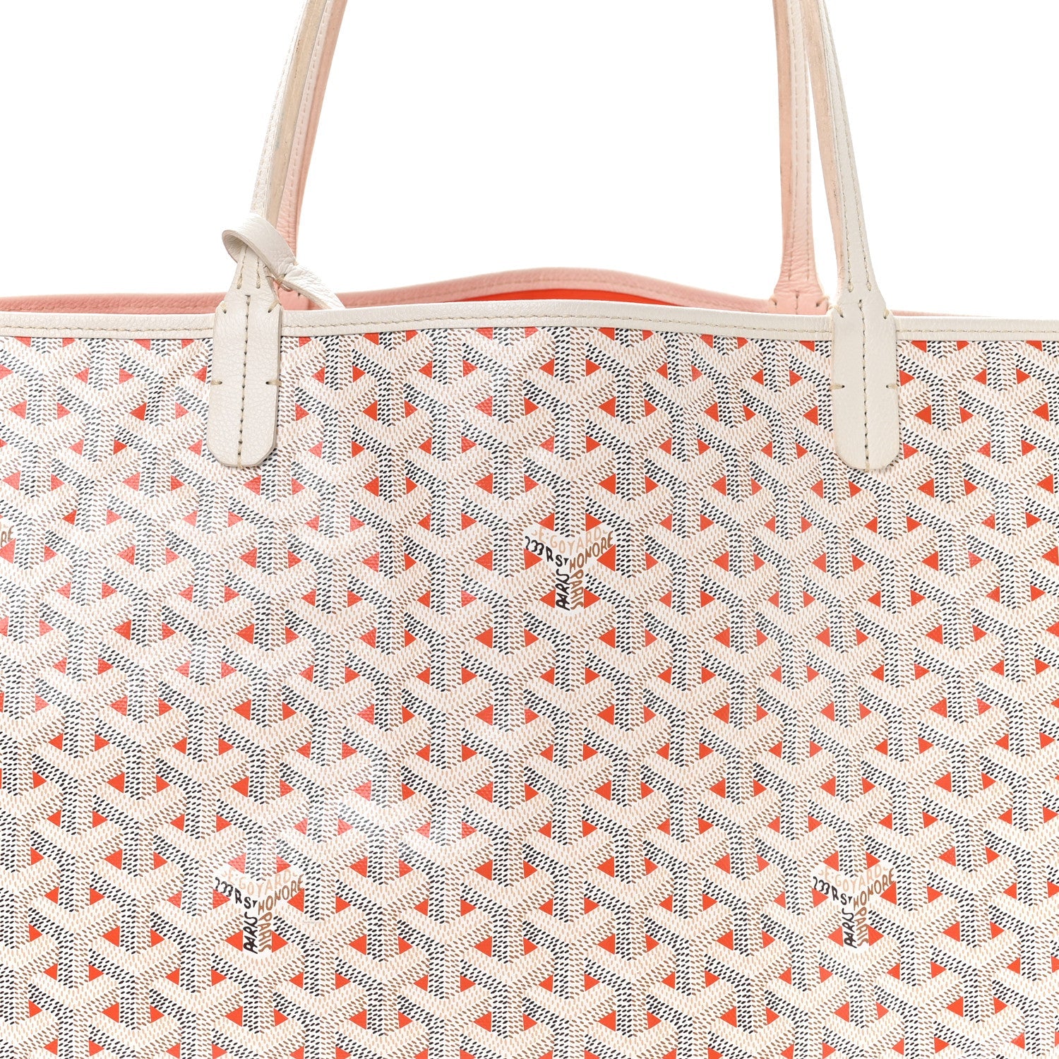 Goyardine Saint Louis Claire Voie GM White Orange