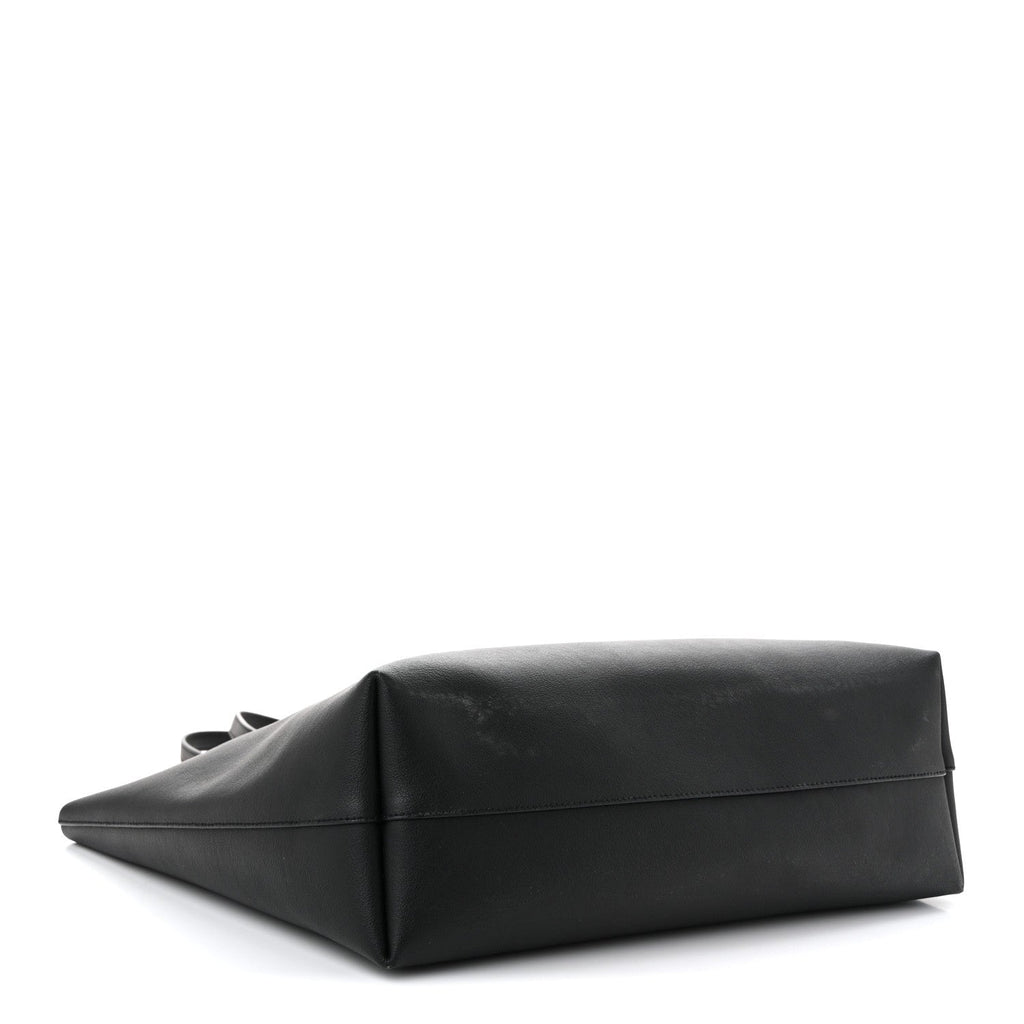 Calfskin Large Shopping Tote Black