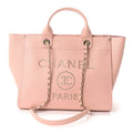 Caviar Small Studded Deauville Tote Light Pink