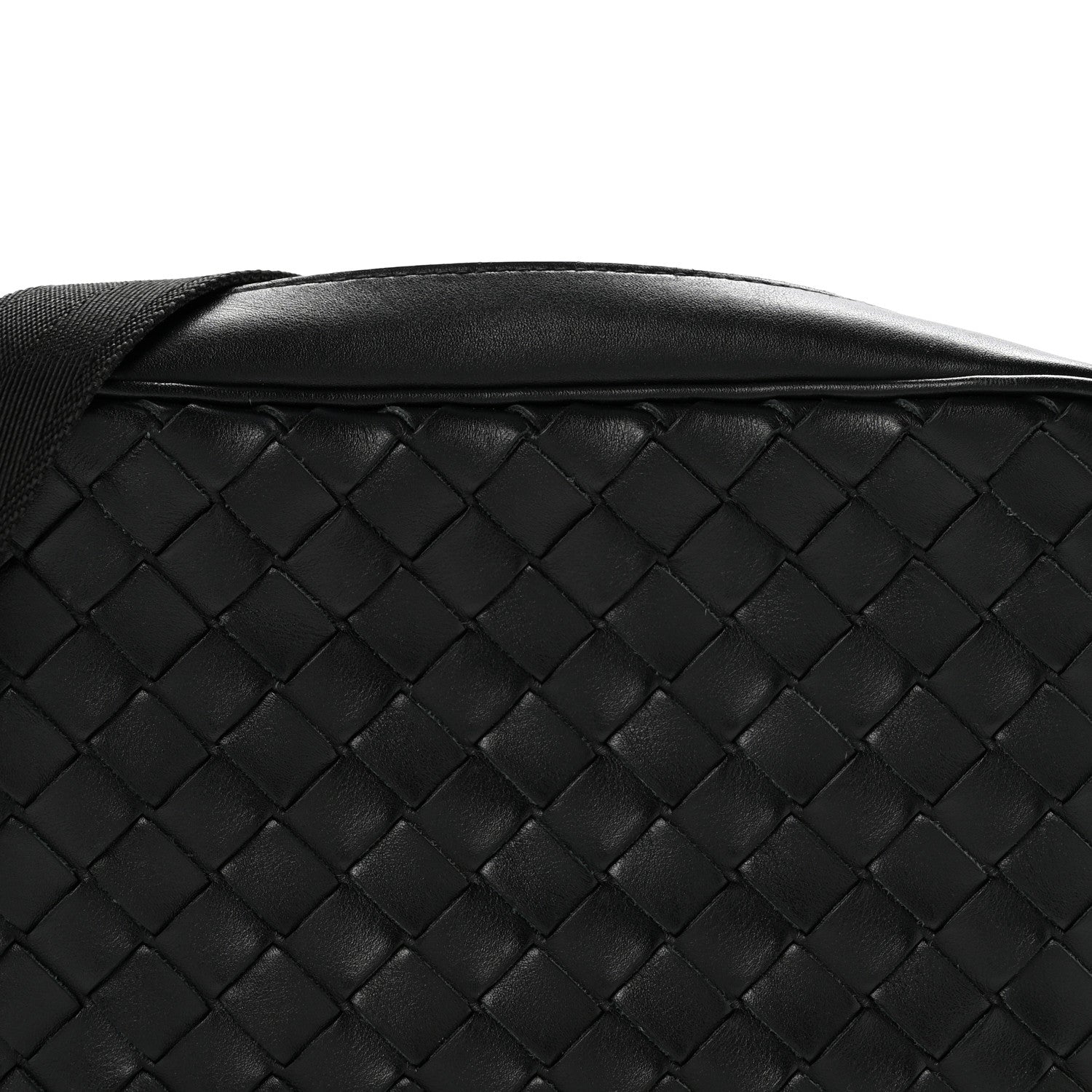 Nappa Intrecciato Small Classic Camera Bag Black