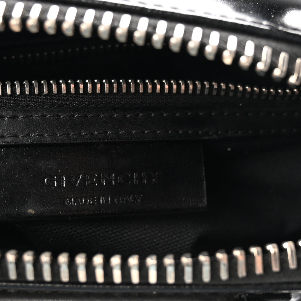 Shiny Lord Calfskin Mini Antigona Black