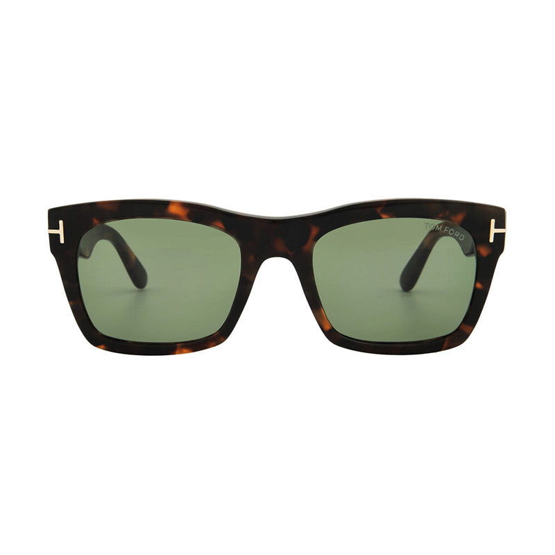 Tom Ford Sunglasses Square Full Rim, Dark Havana Frame and Green Lens FT106252Т