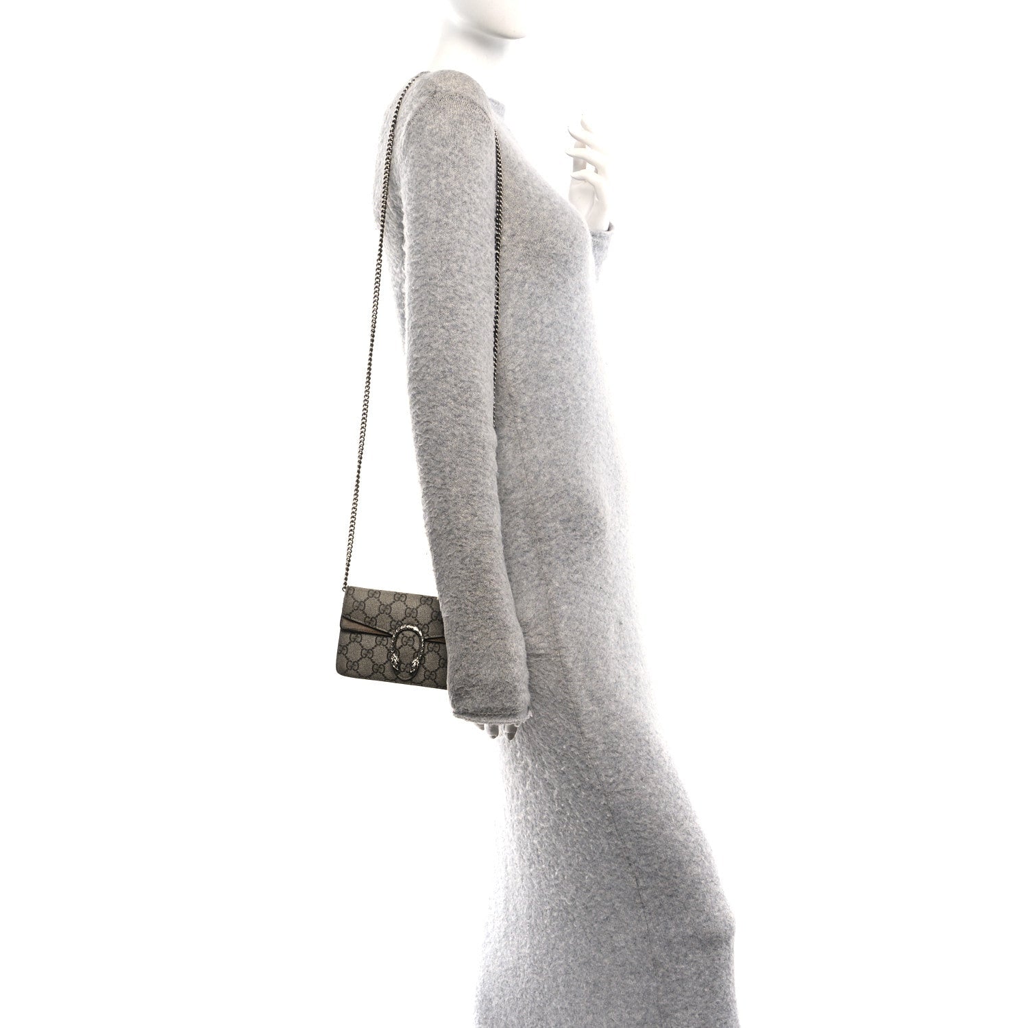 GG Supreme Monogram Super Mini Dionysus Shoulder Bag Taupe
