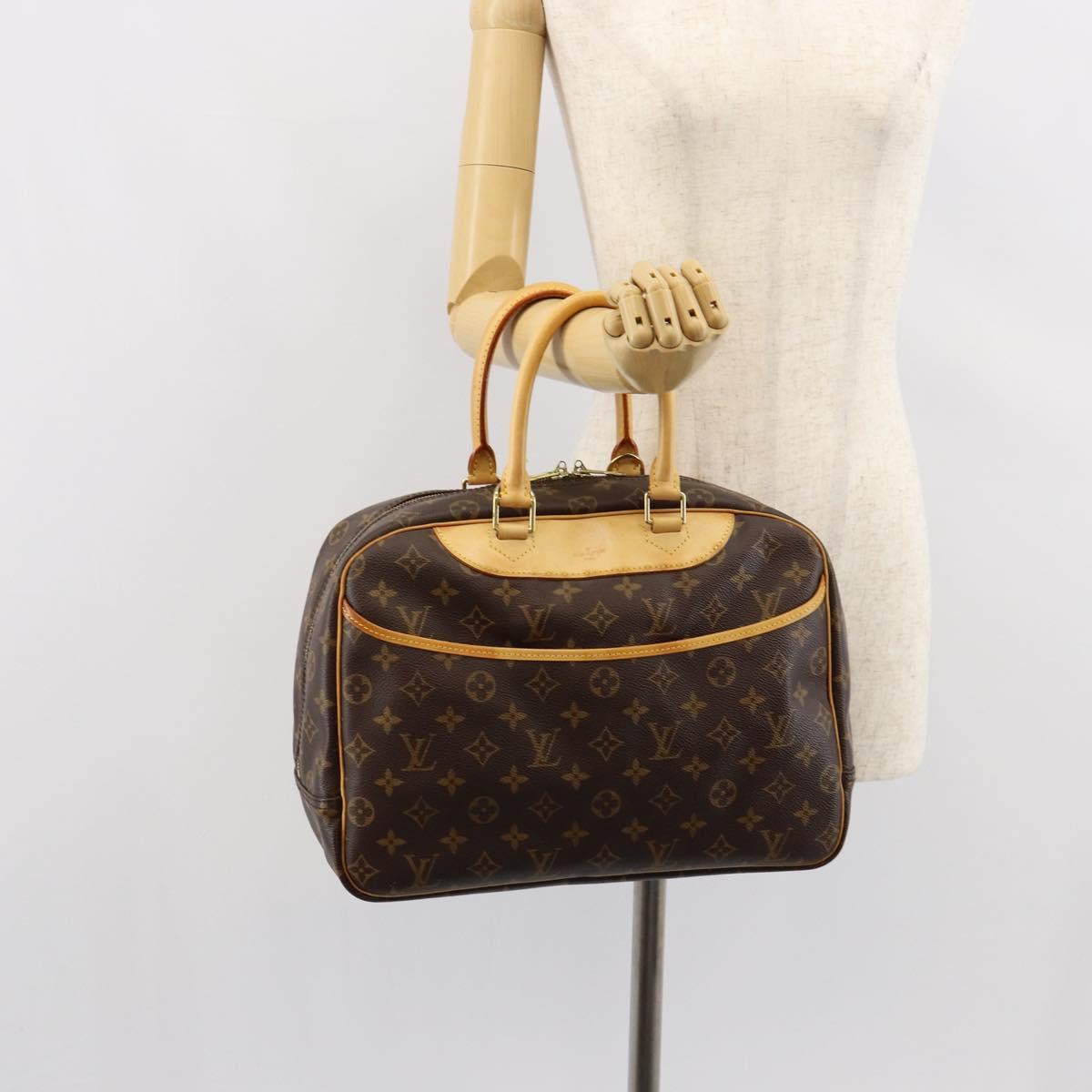 Louis Vuitton Deauville Handbag Monogram Canvas Brown Canvas Handbag (Authentic  )