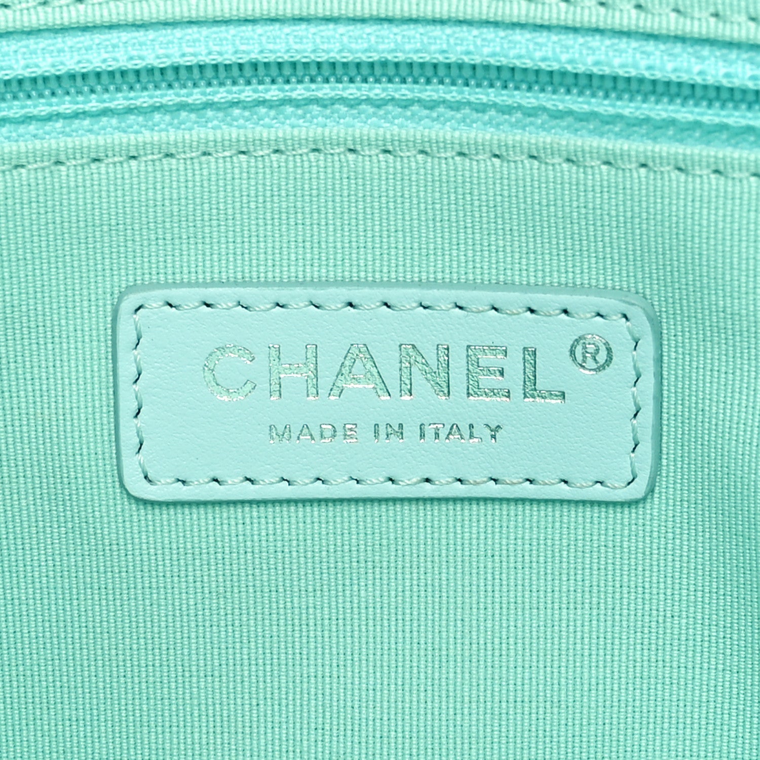 Shaded Calfskin Small Deauville Tote Light Green Turquoise Purple