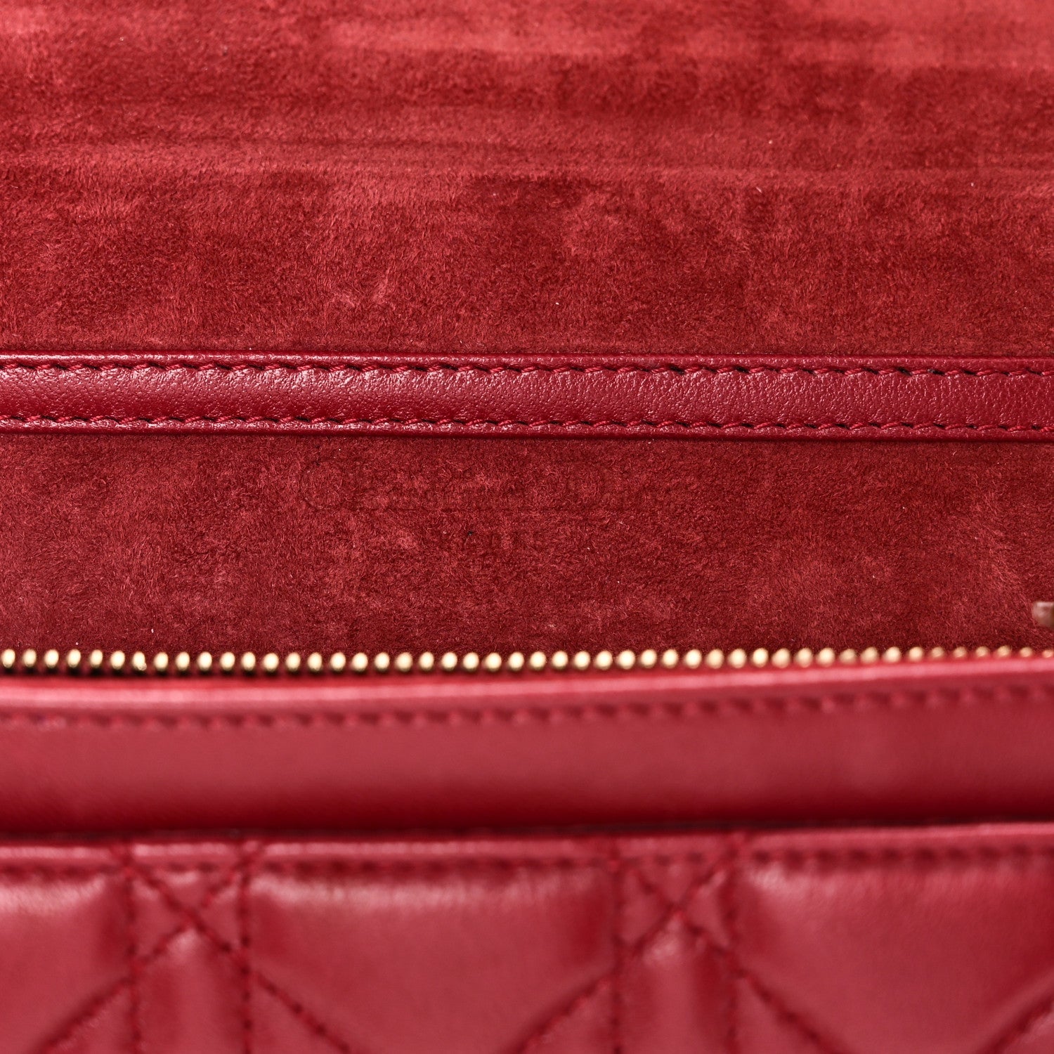 Lambskin Cannage Dioraddict Wallet On Chain Clutch Fuchsia