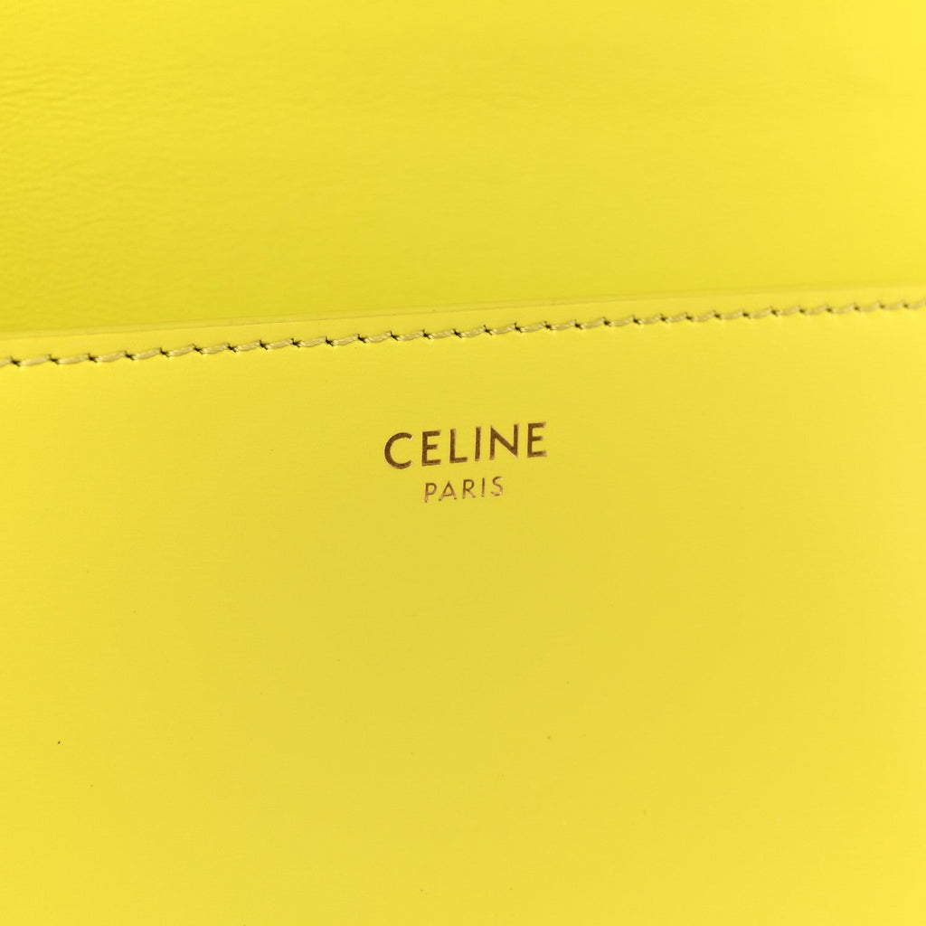 Shiny Calfskin Cuir Triomphe Chain Shoulder Bag Anis